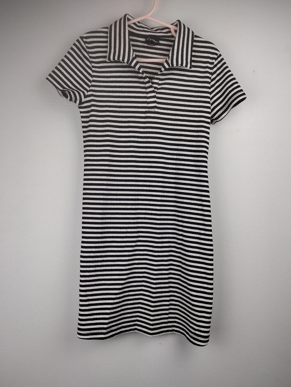 art class B&W Striped Polo Knit Dress size S